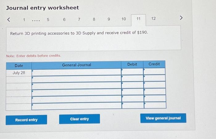 Solved Journal Entry Worksheet 678…12 Return Incorrectly | Chegg.com