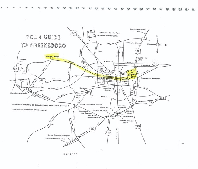 Solved 2. On your Guide to Greensboro map shown on Page 4
