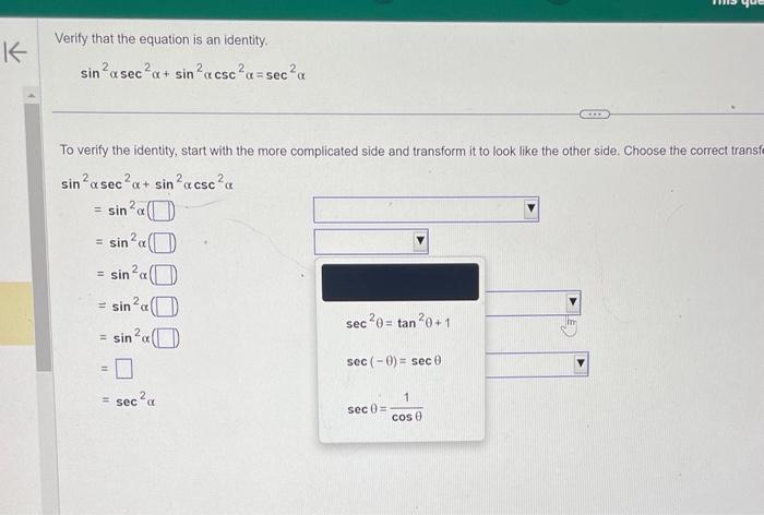 Solved Verity that the equation is an identity. | Chegg.com
