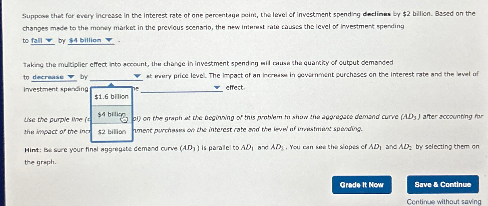 Solved Suppose that for every increase in the interest rate | Chegg.com