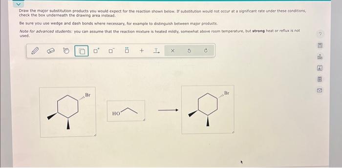 Solved Draw the major substitution products you would expect | Chegg.com