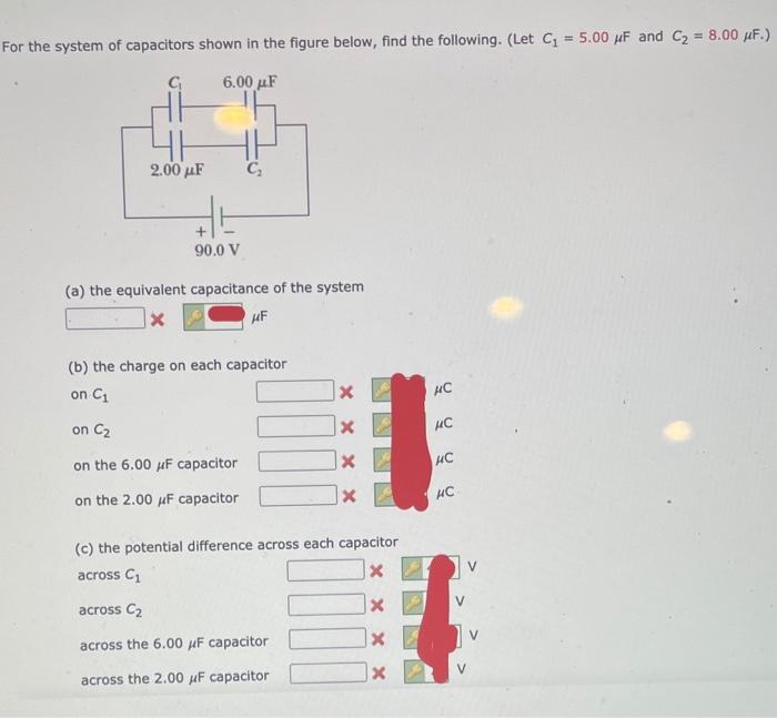 [Solved]: For The System Of Capacitors Shown In The Figure