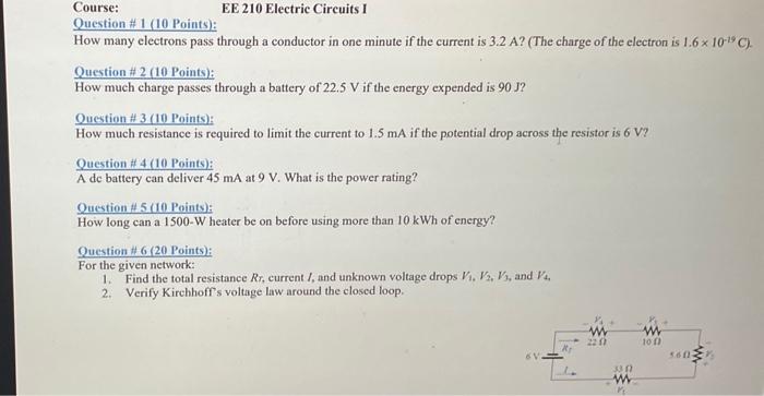Solved Course: Question # 1 (10 Points): How many electrons | Chegg.com