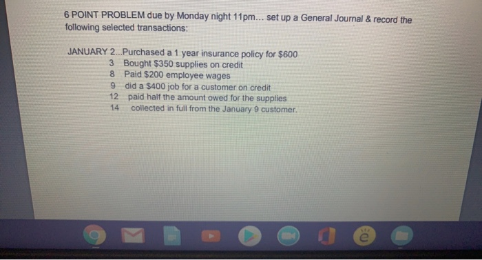 Solved 6 POINT PROBLEM due by Monday night 11pm... set up a | Chegg.com