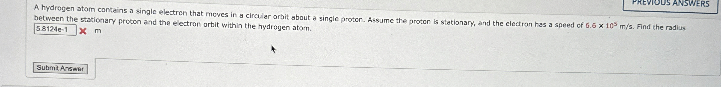 Solved A hydrogen atom contains a single electron that moves | Chegg.com