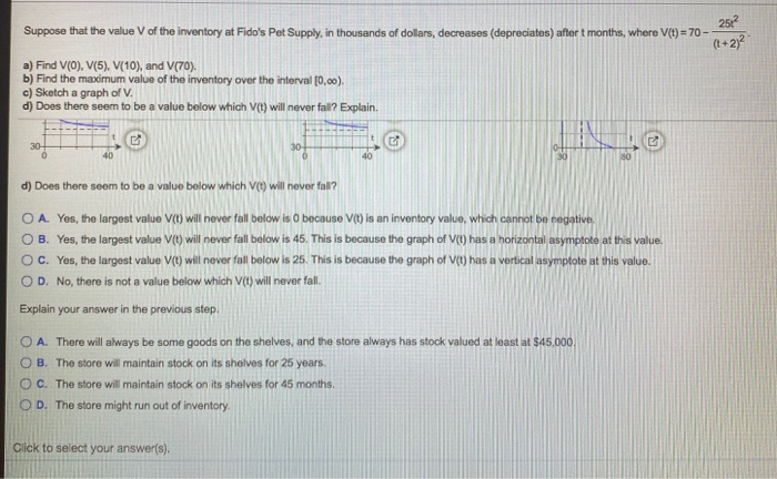 Solved Suppose That The Value Of The Inventory At Fido S Chegg Com