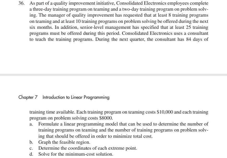 Solved 36. As part of a quality improvement initiative, | Chegg.com