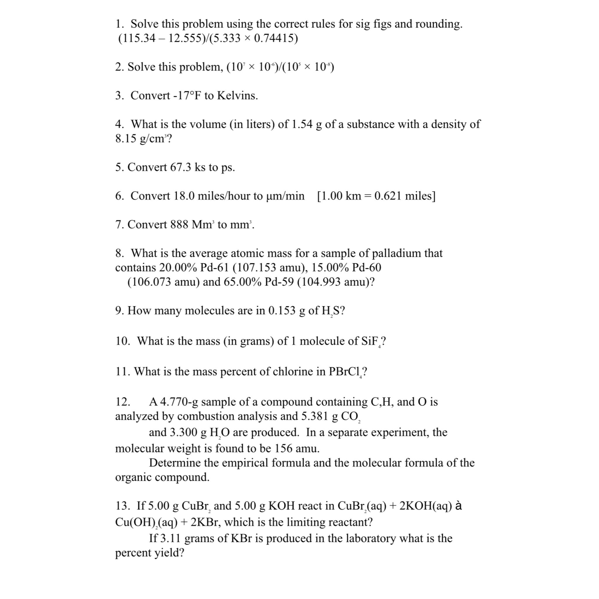 Solved Solve this problem using the correct rules for sig | Chegg.com