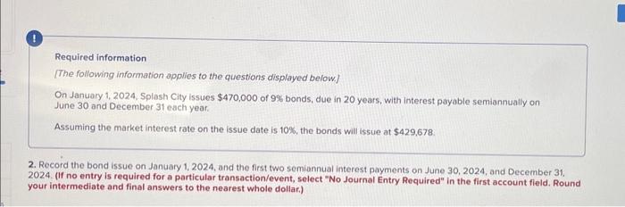 Solved 1. record the bond issue 2. record the first | Chegg.com