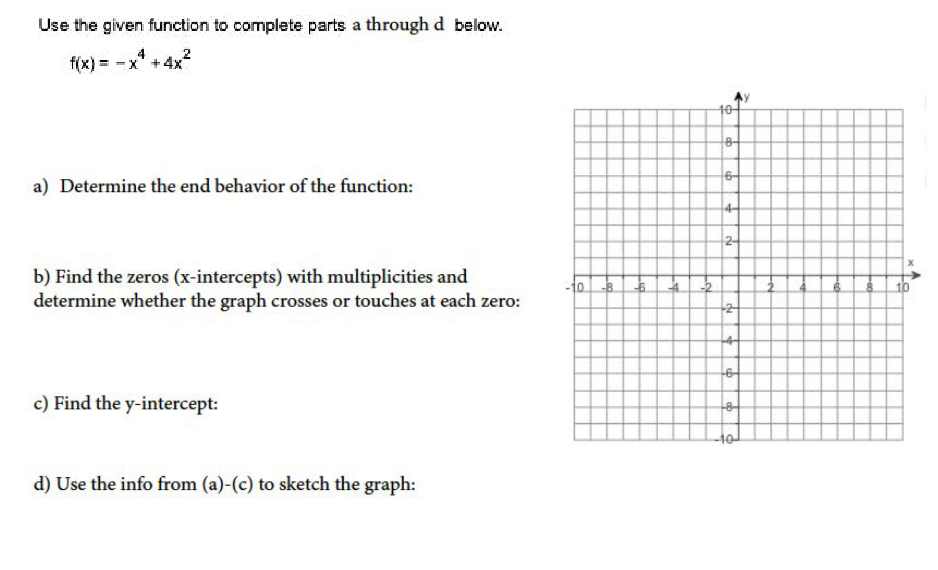 Use the given function to complete parts a through d | Chegg.com