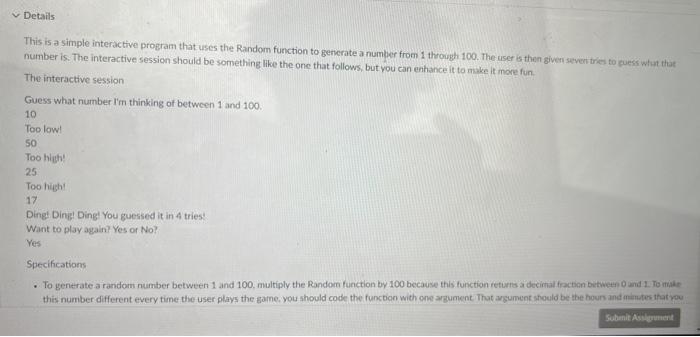 Solved This is a simple interactive program that uses the | Chegg.com