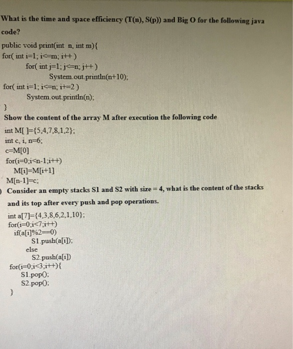 Solved What is the time and space efficiency (T(n), S(p)) | Chegg.com