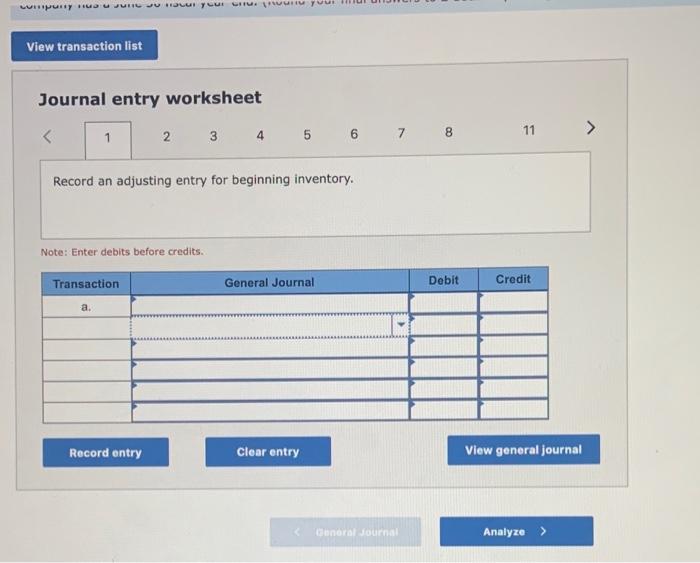 Solved Problem 12.1A (Static) Recording adjustments for