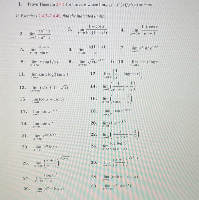 Solved 1 Prove Theorem 2 4 1 For The Case Where