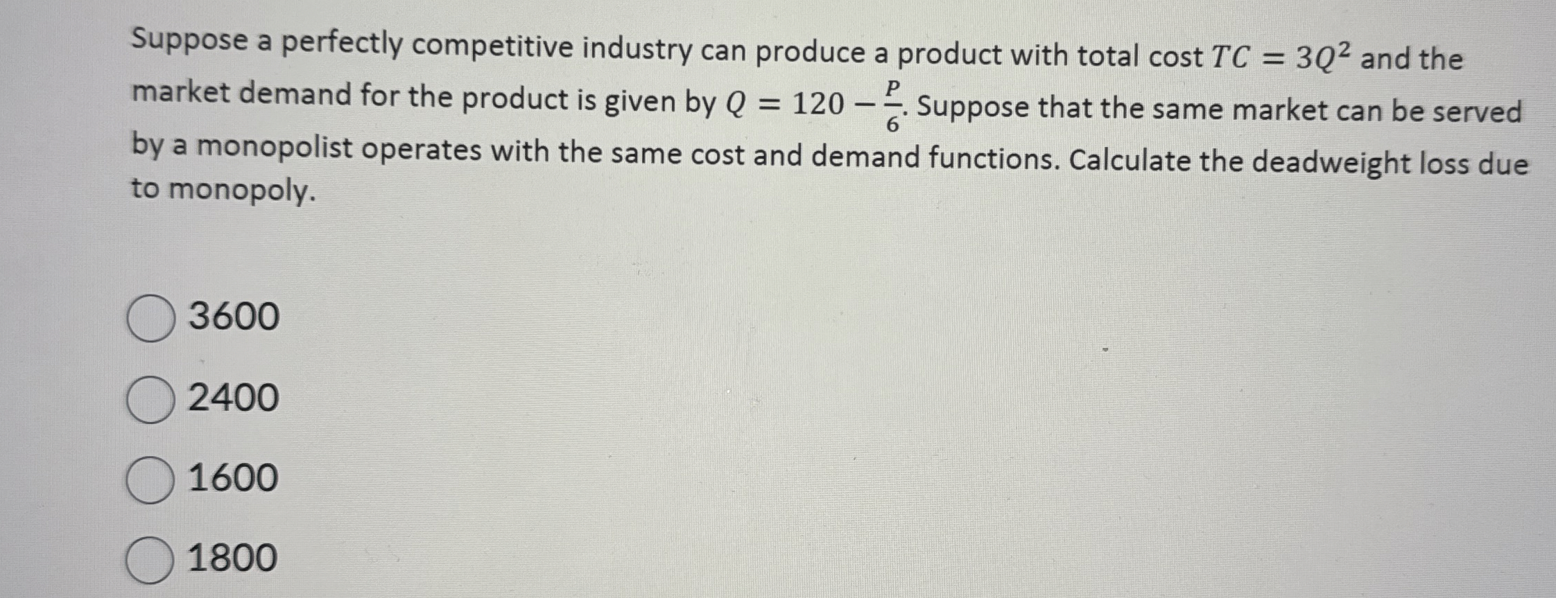 Solved Suppose a perfectly competitive industry can produce | Chegg.com