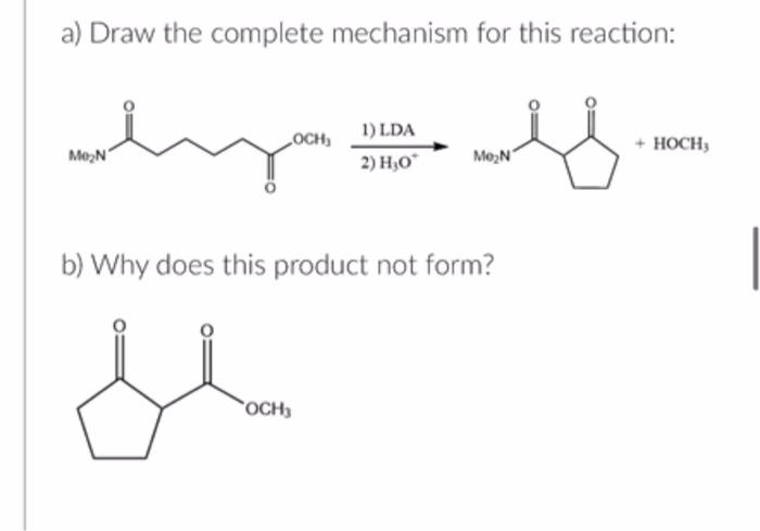 Solved A) Draw The Complete Mechanism For This Reaction: B) | Chegg.com