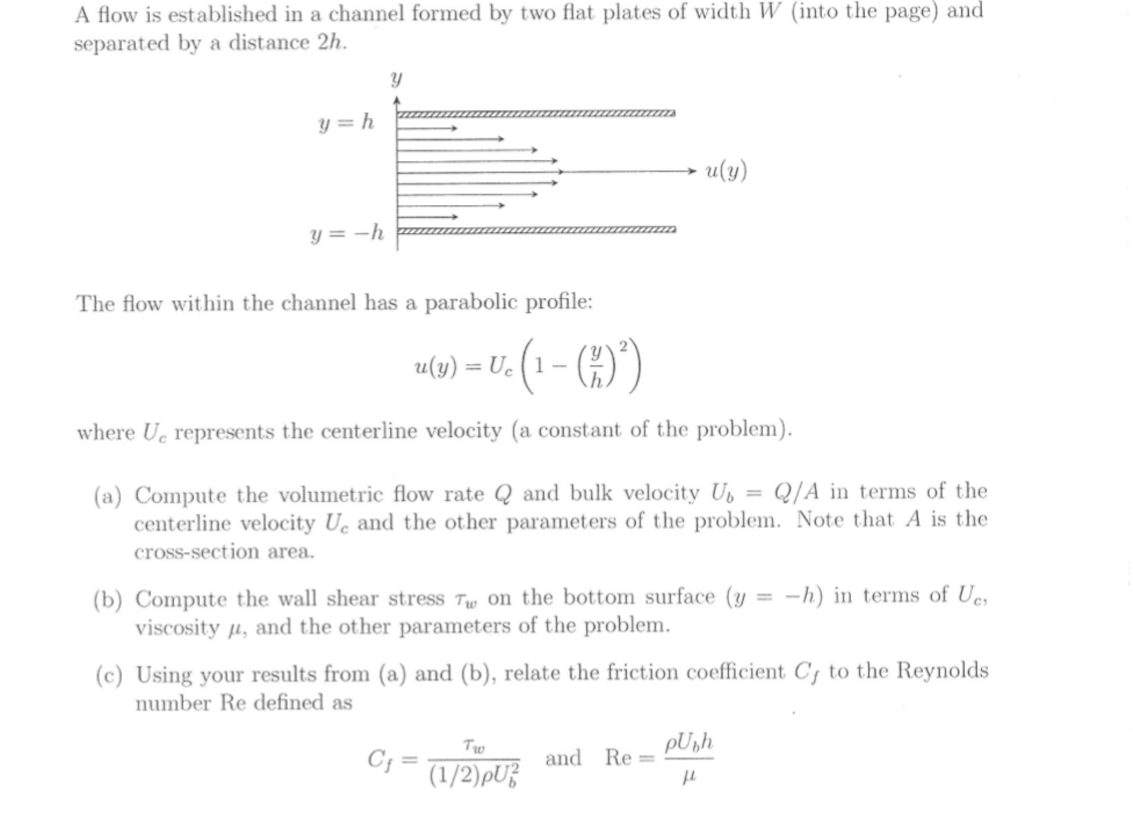 Solved A flow is ﻿established in ﻿a channel formed by ﻿two | Chegg.com