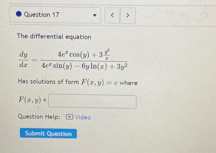 Solved The differential equation | Chegg.com
