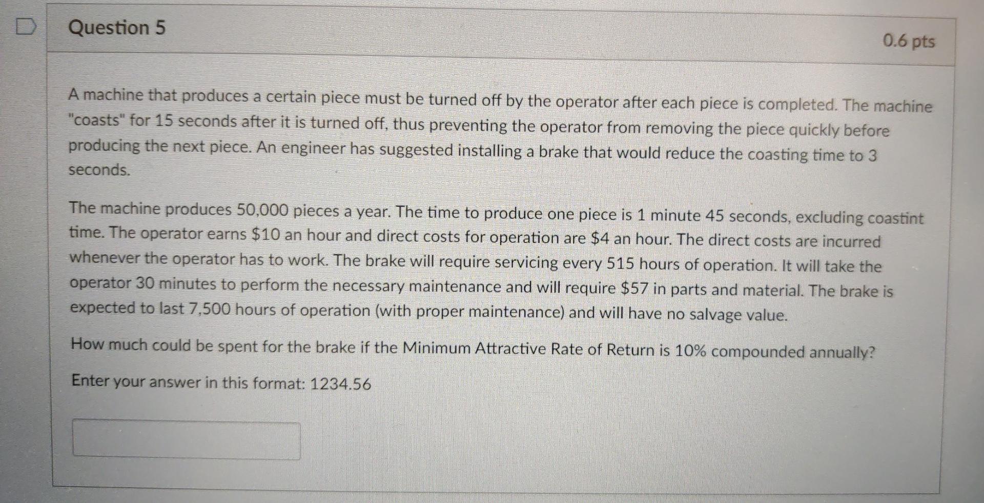 Solved Question 5 0.6 Pts A Machine That Produces A Certain | Chegg.com