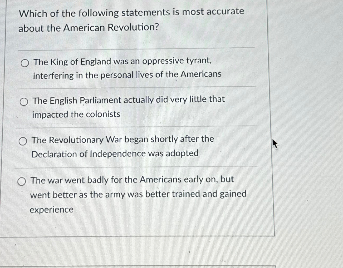 Solved Which of the following statements is most accurate | Chegg.com
