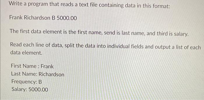 Solved Write a program that reads a text file containing | Chegg.com