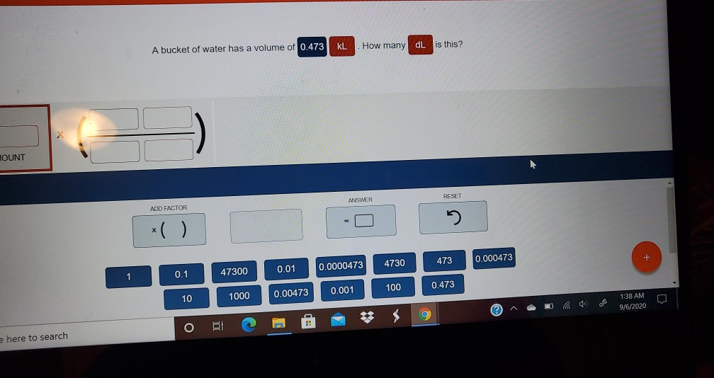 solved-a-bucket-of-water-has-a-volume-of-0-473-kl-how-many-chegg