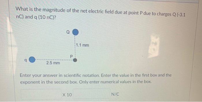 Solved If a charge of 2.0 nC is placed at point P from the | Chegg.com