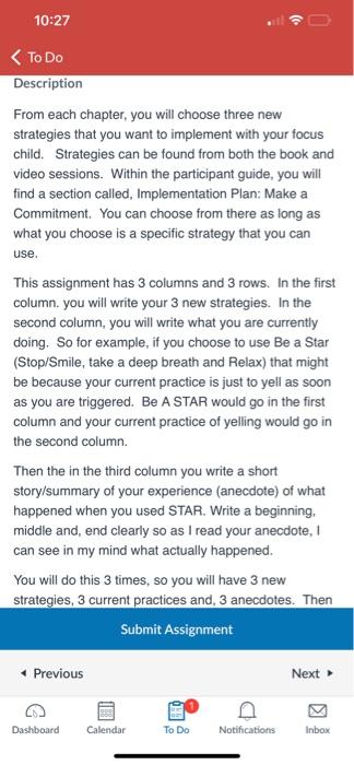 Description From each chapter, you will choose three | Chegg.com