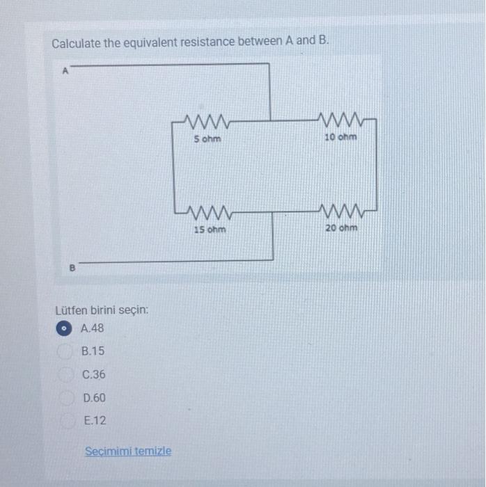 Solved Calculate The Equivalent Resistance Between A And B. | Chegg.com