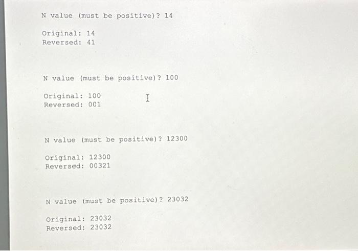 Solved Reverse Number Overview For this daily, write a | Chegg.com