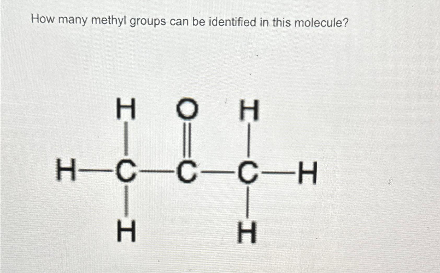 Solved How many methyl groups can be identified in this | Chegg.com