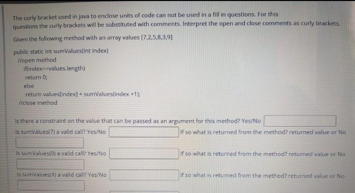 Solved The curly bracket used in java to enclose units of | Chegg.com