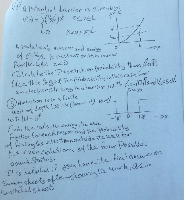 Solved Ev And Whatis T Transimission Coefficient 3 An Chegg Com