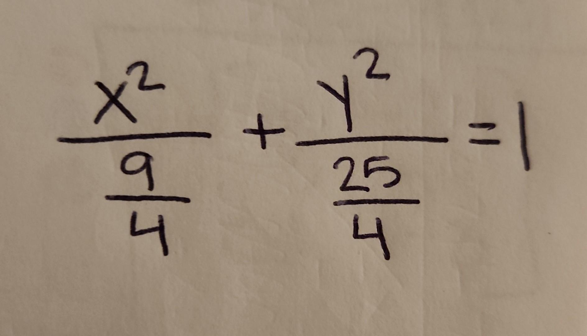 how to find foci of ellipse from graph