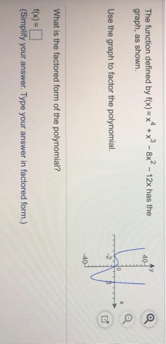 Solved The Function Defined By F X X4 X3 8x² 12x