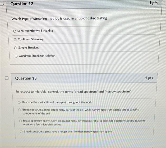 Solved D Question 2 1 Pts Mannitol Salt Agar Is A Selective | Chegg.com