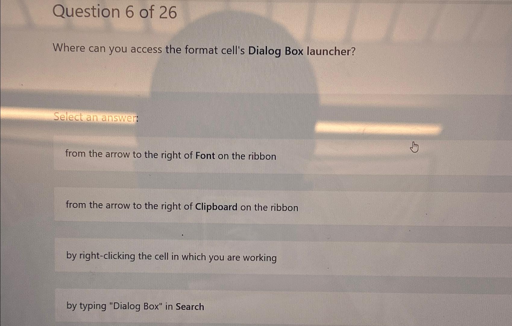 Solved Question 6 ﻿of 26Where can you access the format | Chegg.com