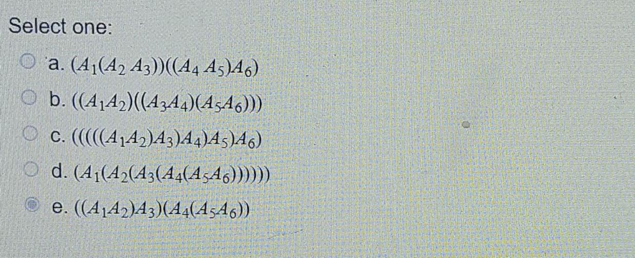 Solved In The Matrix-Chain Multiplication Problem, The | Chegg.com