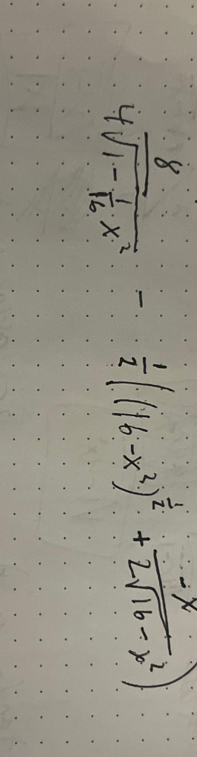 Solved 841-116x22-12((16-x2)12+-x216-x22) | Chegg.com