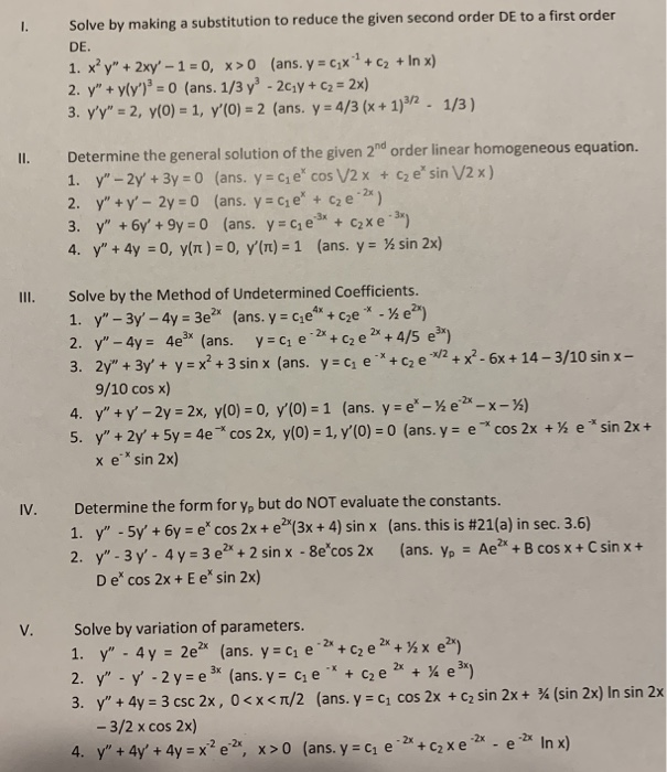 I Solve By Making A Substitution To Reduce The Given Chegg Com