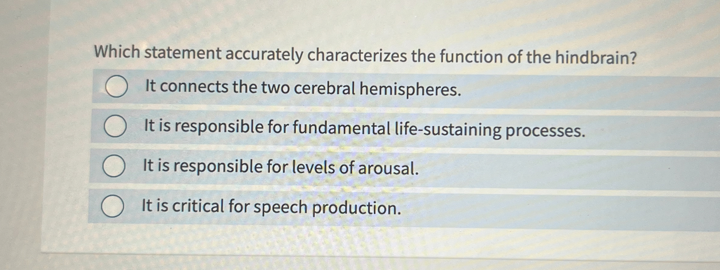 Solved Which statement accurately characterizes the function | Chegg.com