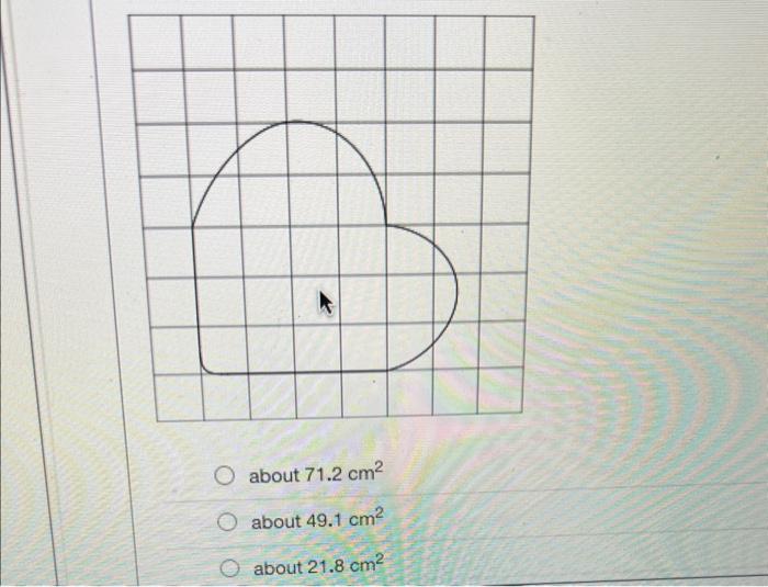 Solved about 71.2 cm2 about 49.1 cm2 about 21.8 cm2 | Chegg.com