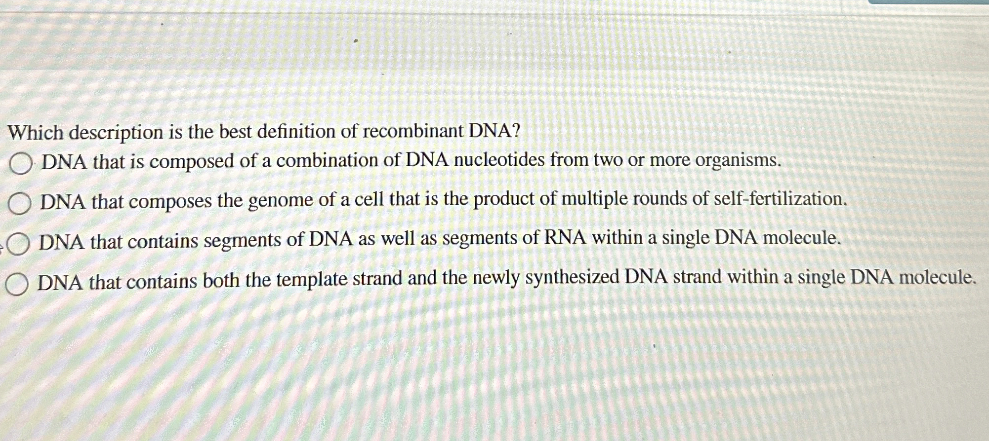 Solved Which description is the best definition of