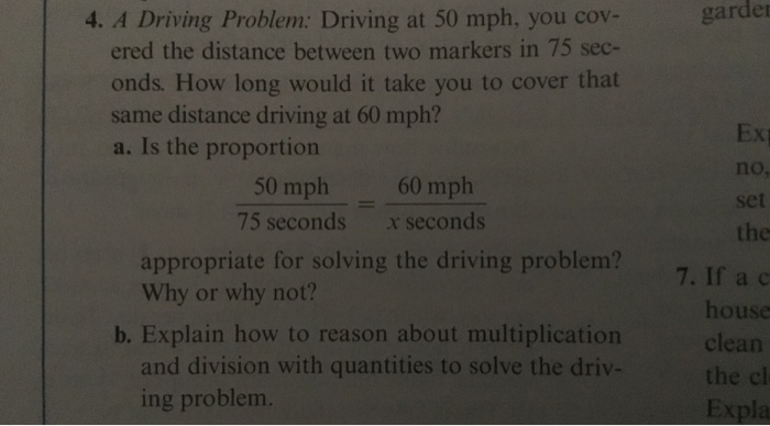 Solved garder Exi no, 4. A Driving Problem: Driving at 50 | Chegg.com