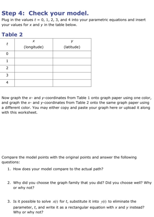 form a parametric function to graph the path of | Chegg.com