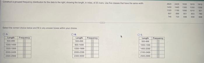 Solved construct a grouped frequency distribution for the | Chegg.com