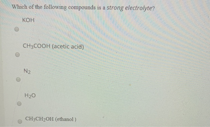 Solved Which of the following compounds is a strong | Chegg.com