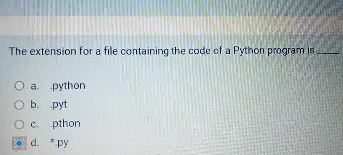 Solved The extension for a file containing the code of a | Chegg.com