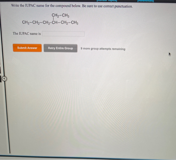 Solved Draw A Structural Formula For