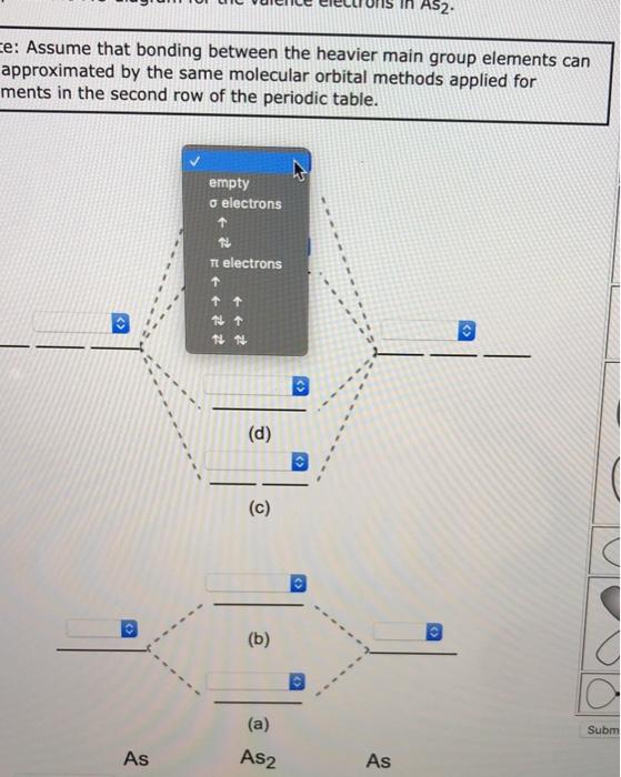Solved 2. Part A Complete the MO diagram for the valence | Chegg.com